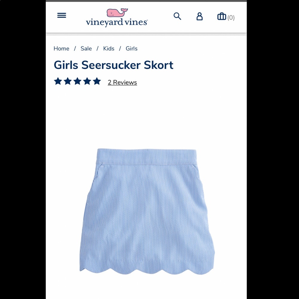 Seersucker Skort